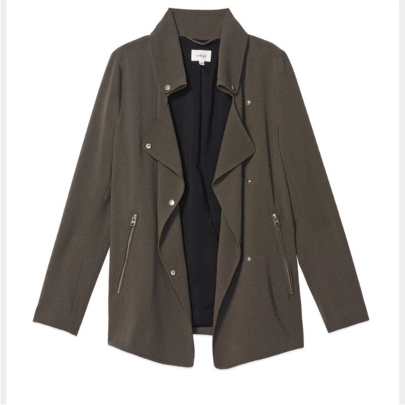 Aritzia Wilfred Mayet Crepe Jacket in Olive Green Size XXXS - Picture 2 of 12
